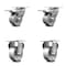 Service Caster 3 Inch Semi Steel Swivel Top Plate Caster Lock Brakes 2 Rigid SCC, 2PK SCC-TTL20S315-SSR-2-R-2 - alternate 1